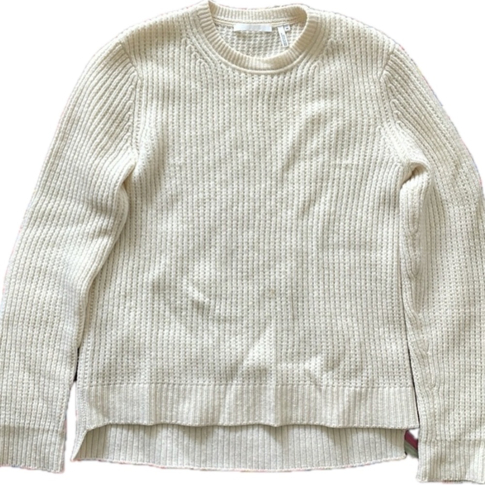 Helmut Lang Cream Ribbed Sweater